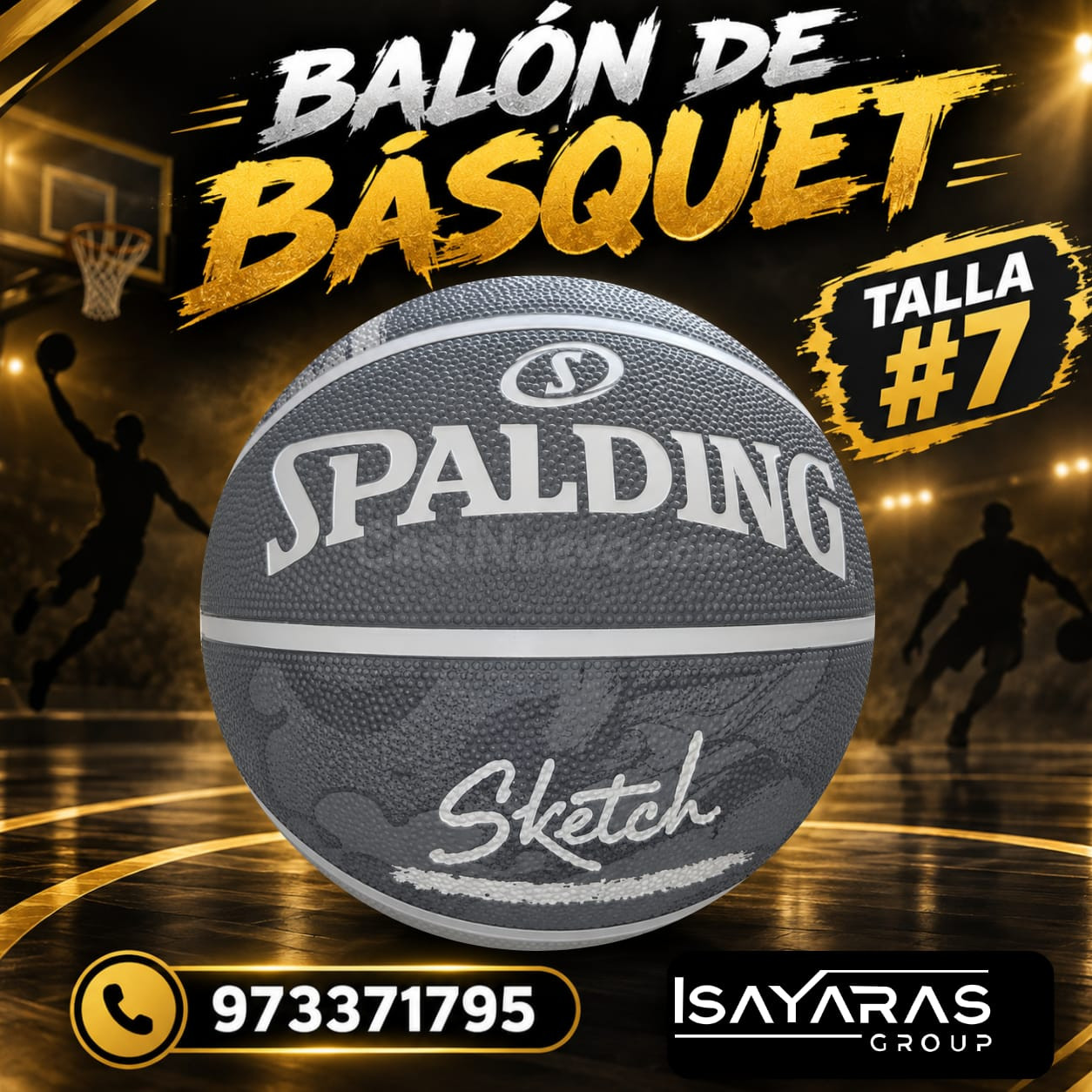 PELOTA DE BASQUET ESPALDING #7 CALIDAD GARANTIZADA - ISAYARA - foto 2