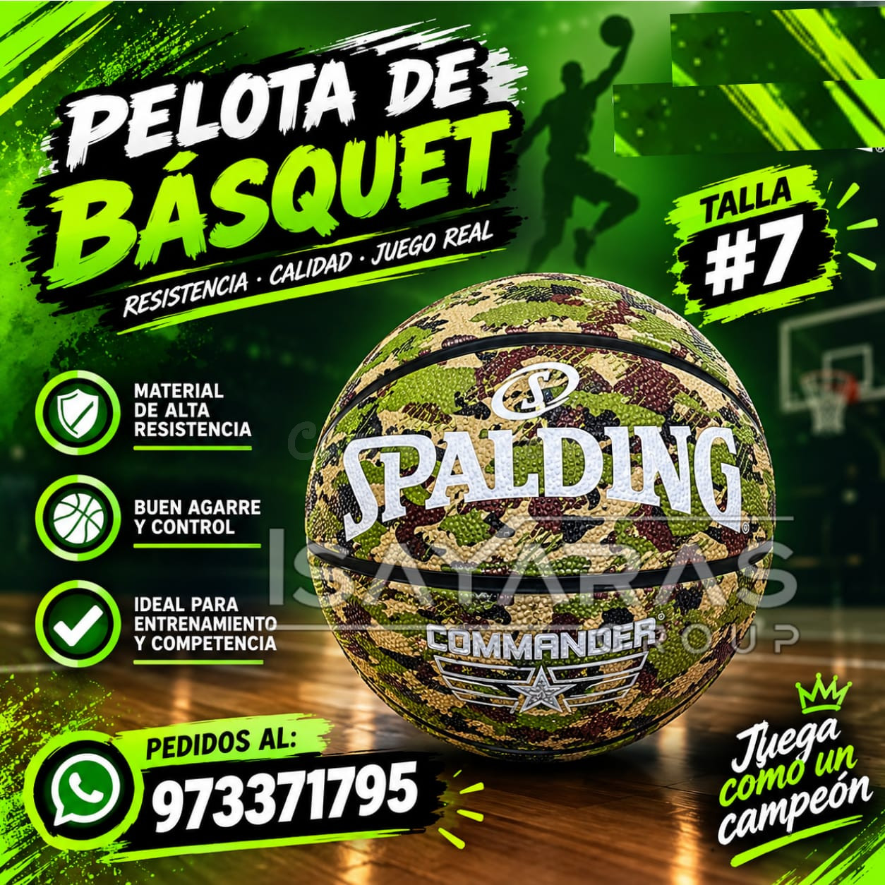 PELOTA DE BASQUET ESPALDING #7 CALIDAD GARANTIZADA - ISAYARA - foto 3