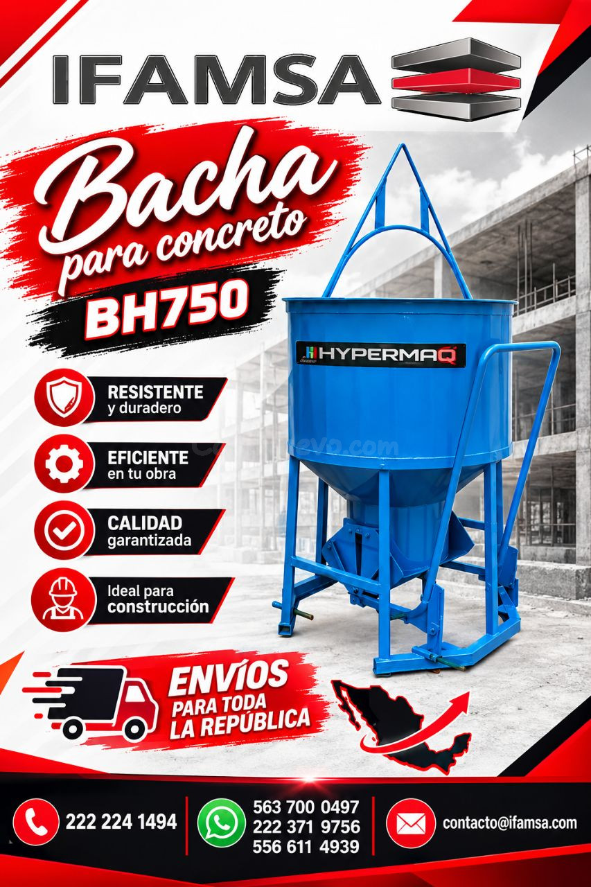 Bacha para concreto BH750 Hypermaq