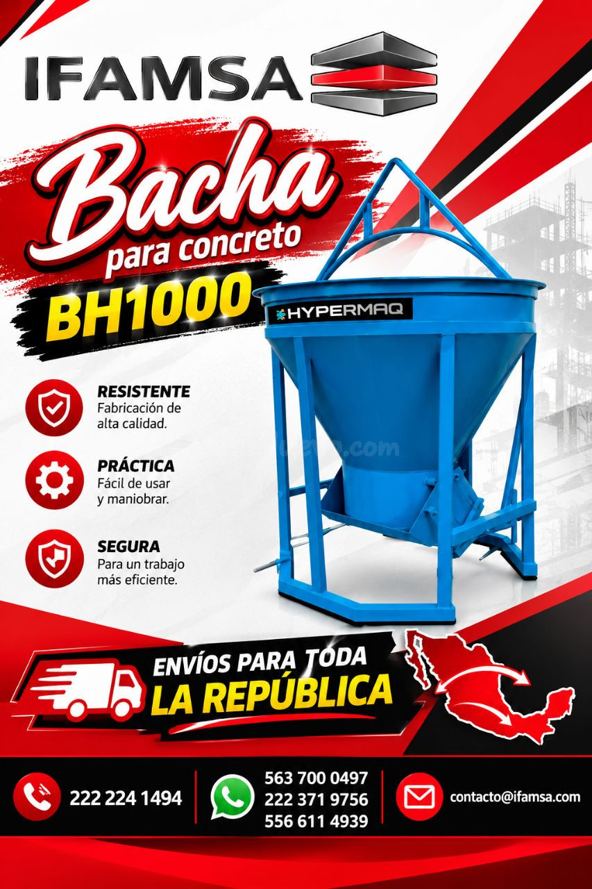 Bacha para concreto BH1000