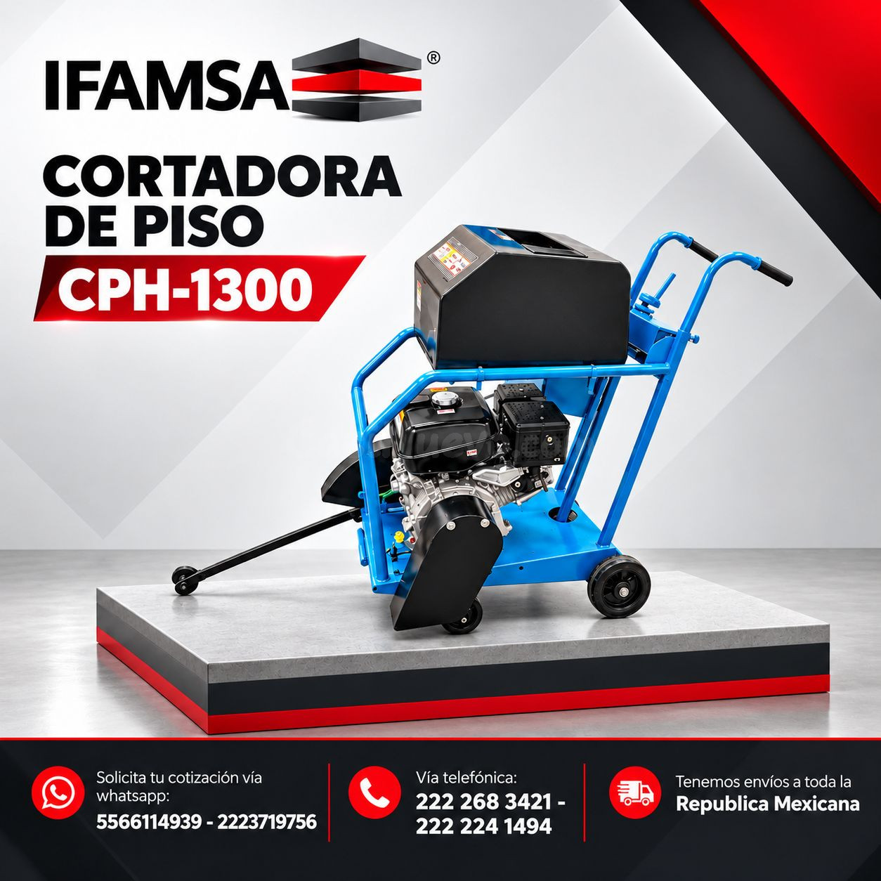 HYPERMAQ CPH-1300 CORTADORA DE PISO