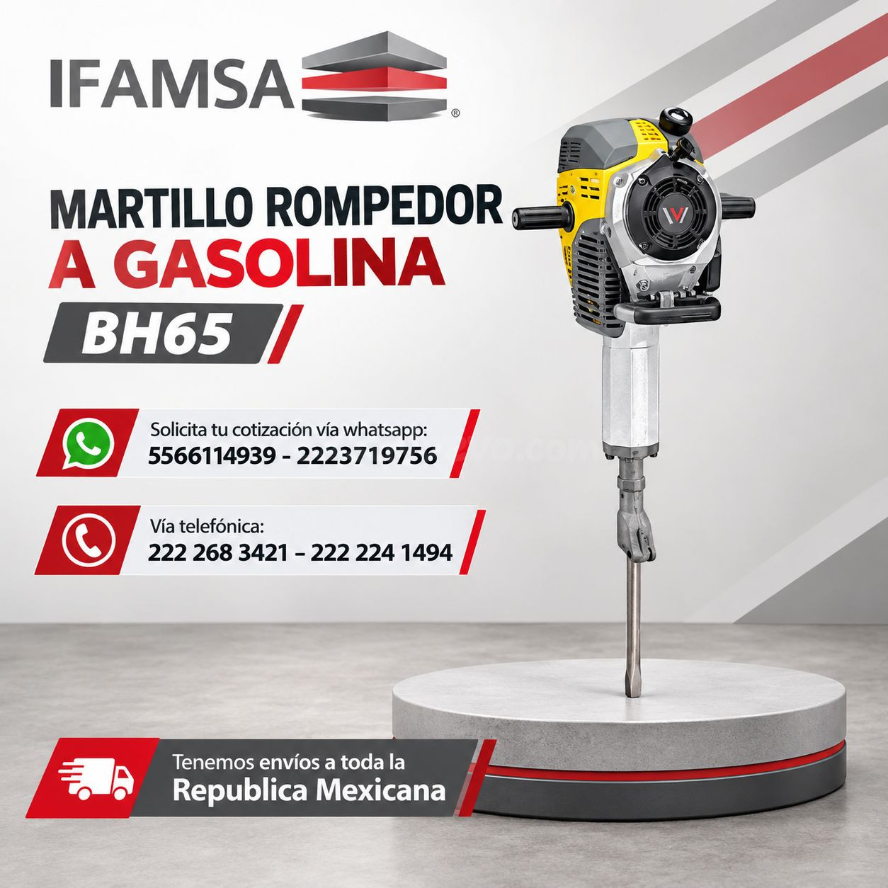 MARTILLO ROMPEDOR A GASOLINA BH65