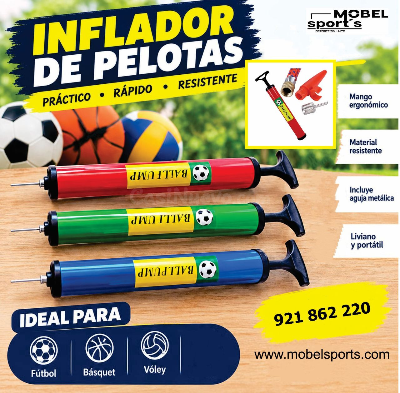 Inflador de pelotas BALLPUMP