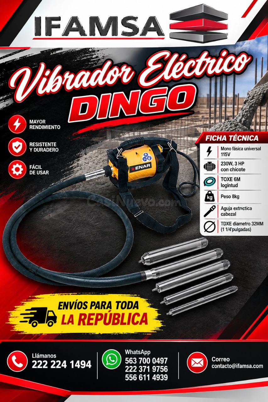 Vibrador eléctrico DINGO para compactación