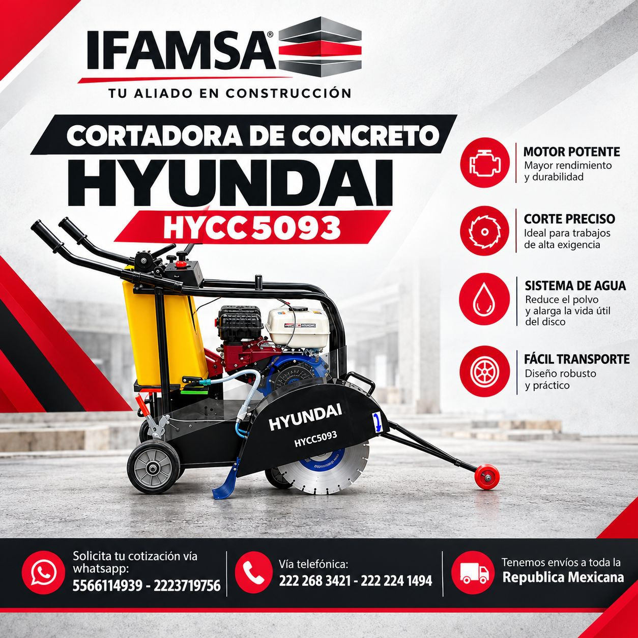 HYCC5093   CORTADORA DE CONCRETO