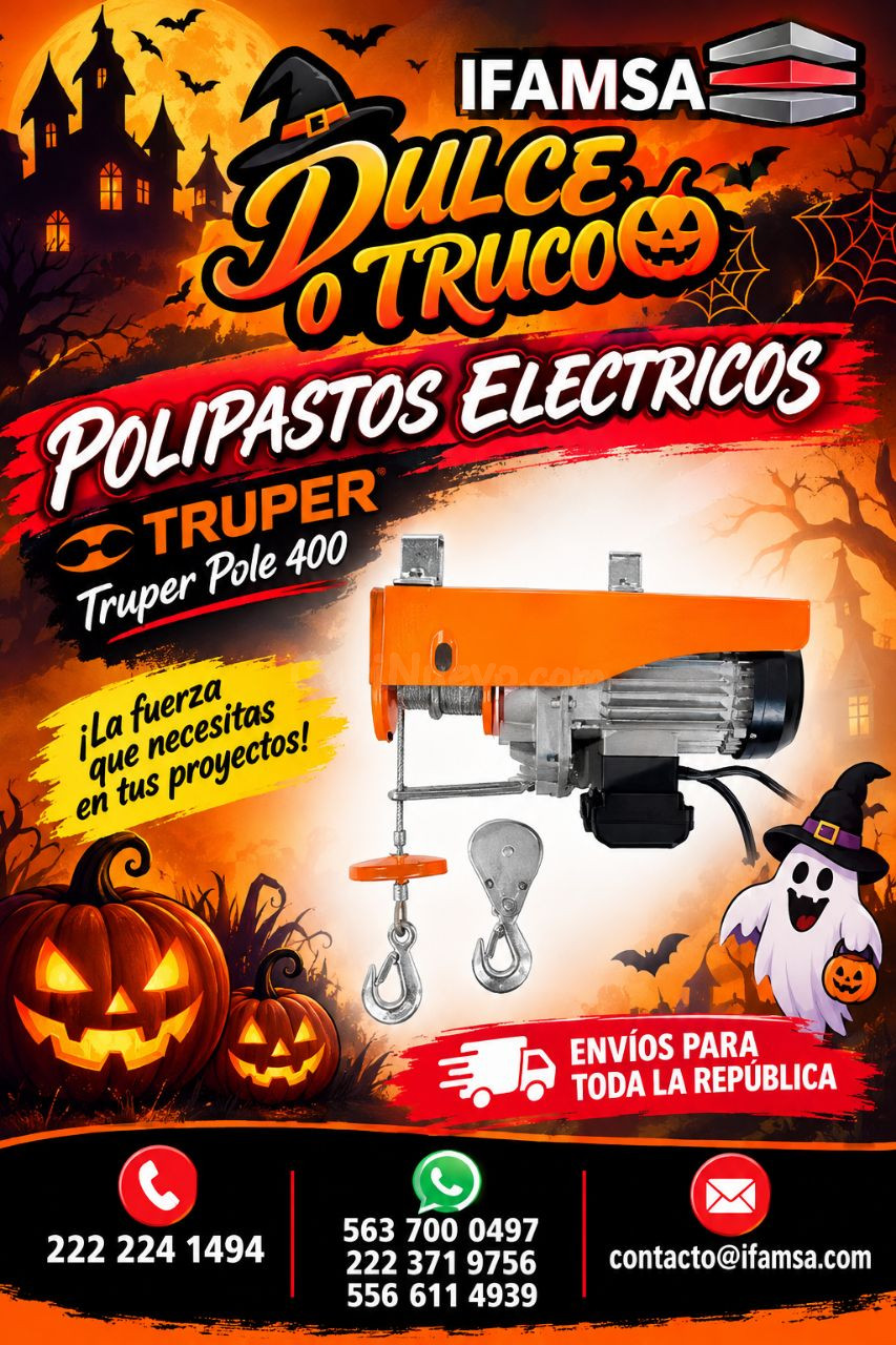 Polipasto eléctrico Truper Pole 400