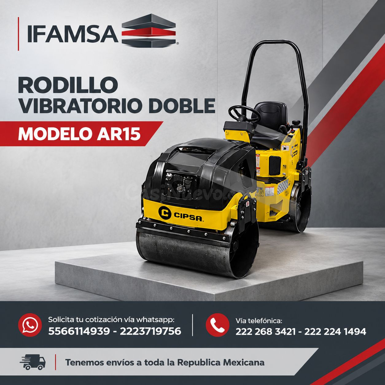 RODILLO VIBRATORIO DOBLE MODELO AR15