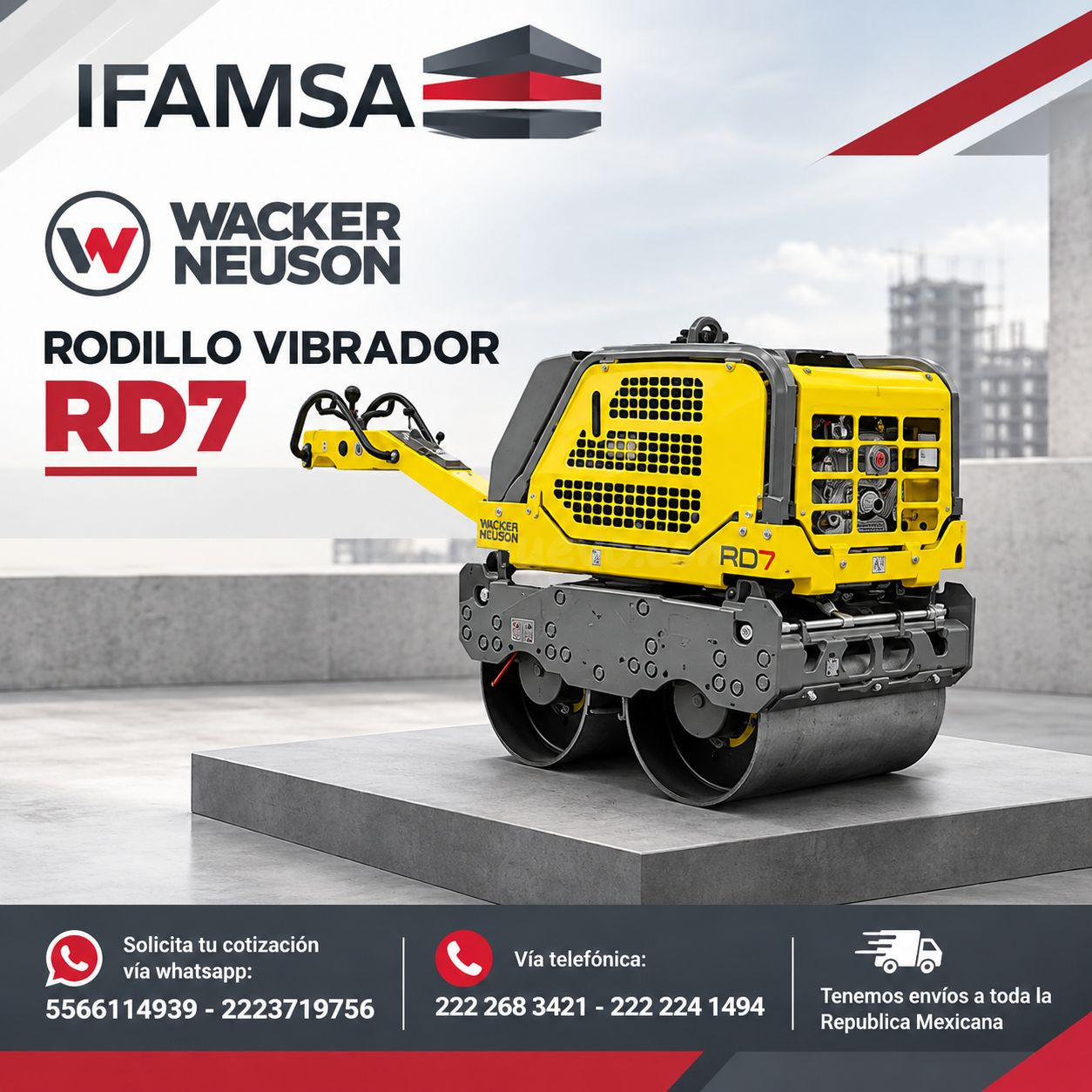 WACKER NEUSON RODILLO VIBRADOR RD7