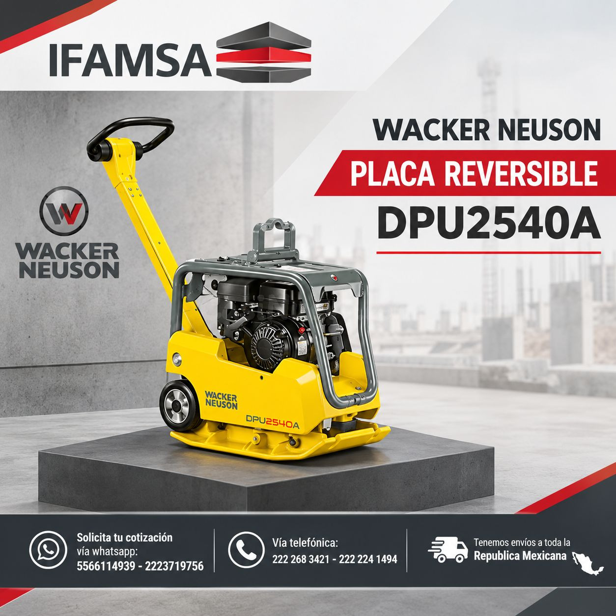 WACKER NEUSON PLACA REVERSIBLE DPU2540A