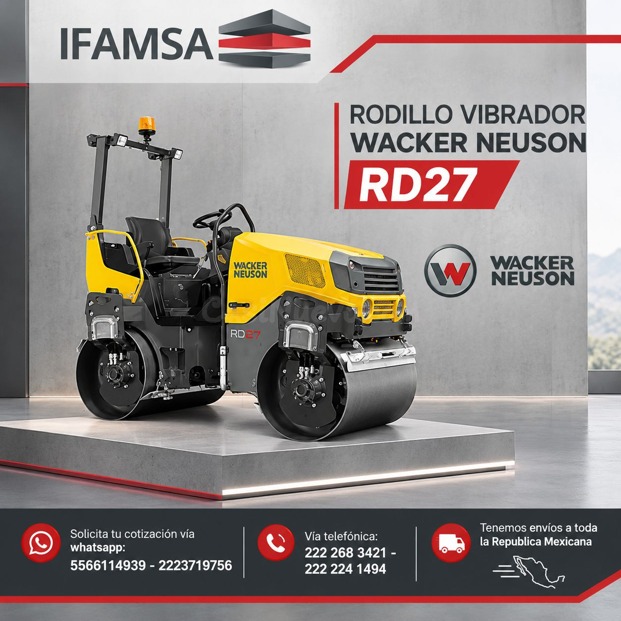 Rodillo vibrador Wacker Neuson RD27