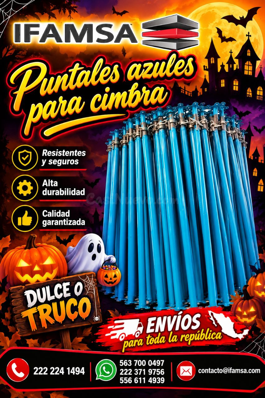Puntales azules para cimbra Halloween