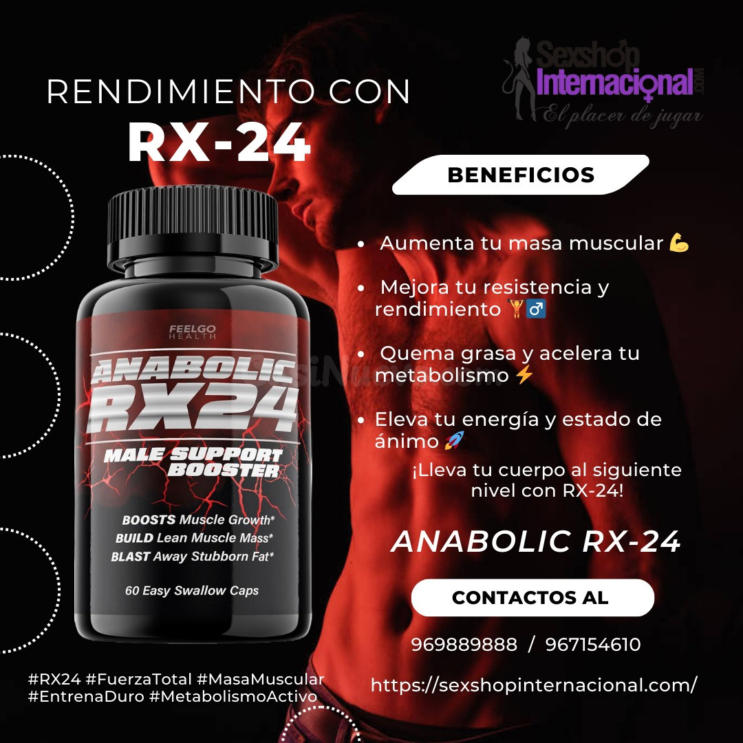 Anabolic Rx24: Aumenta la Testosterona, la Fuerza Sexual y la Masa Muscular