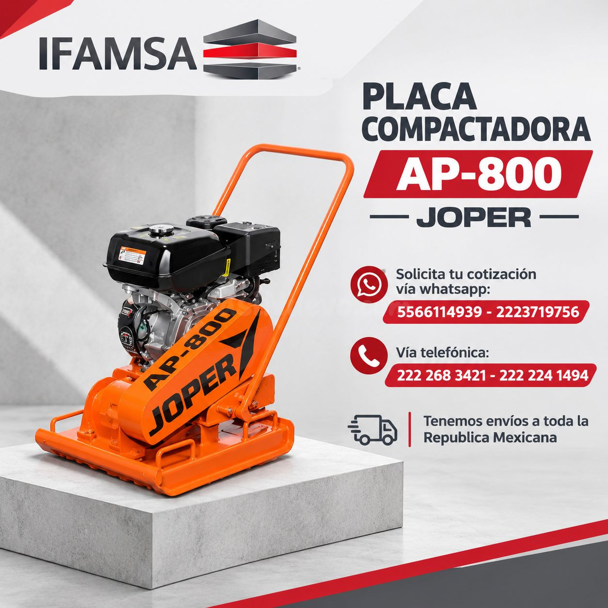 AP-800 JOPER PLACA COMPACTADORA