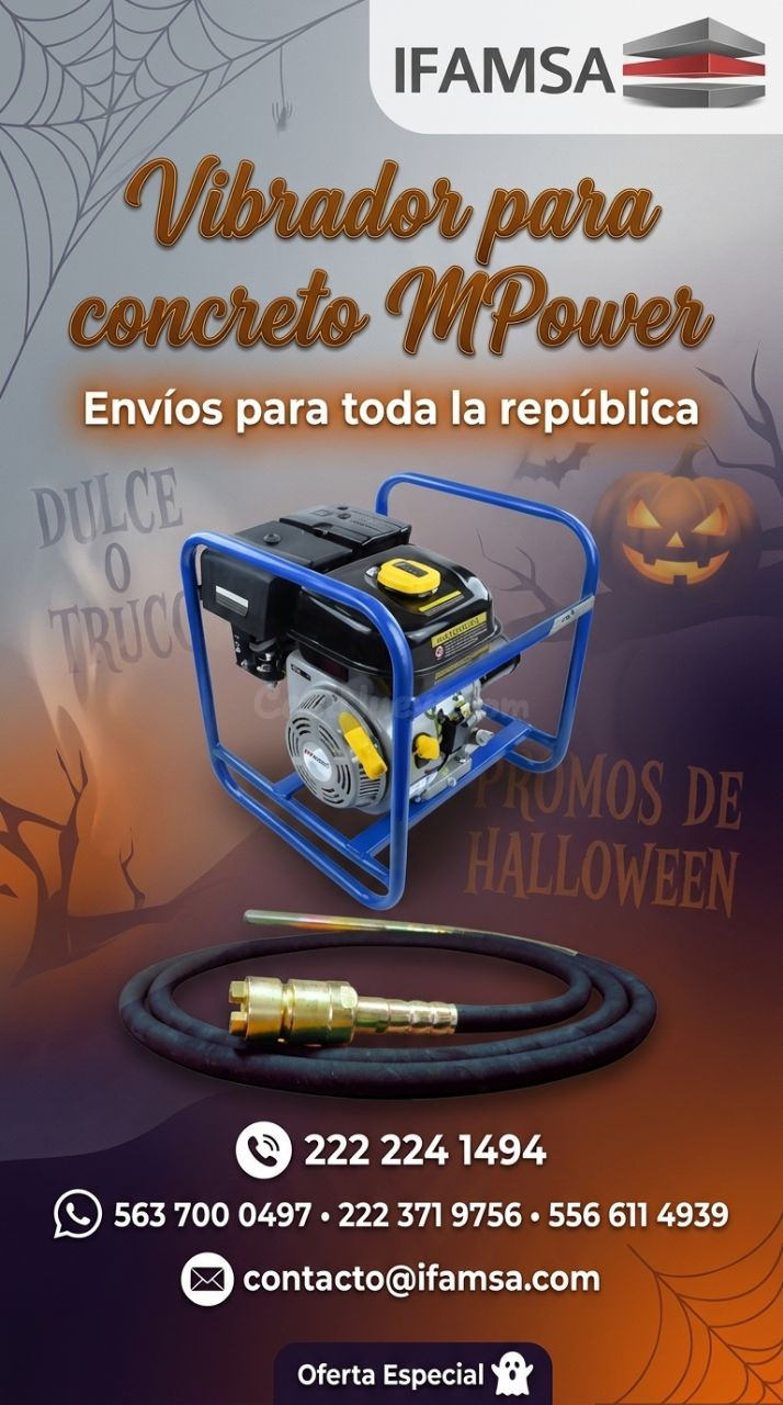 Vibrador de concreto MPower con motor gasolina