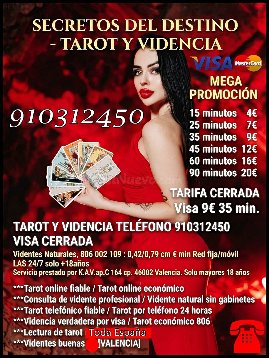 Tarot  Videncia Telefónica Resuelve aquí tus dudas en el amor con mi videncia y tarot te ayudare y te diré solo la verdad