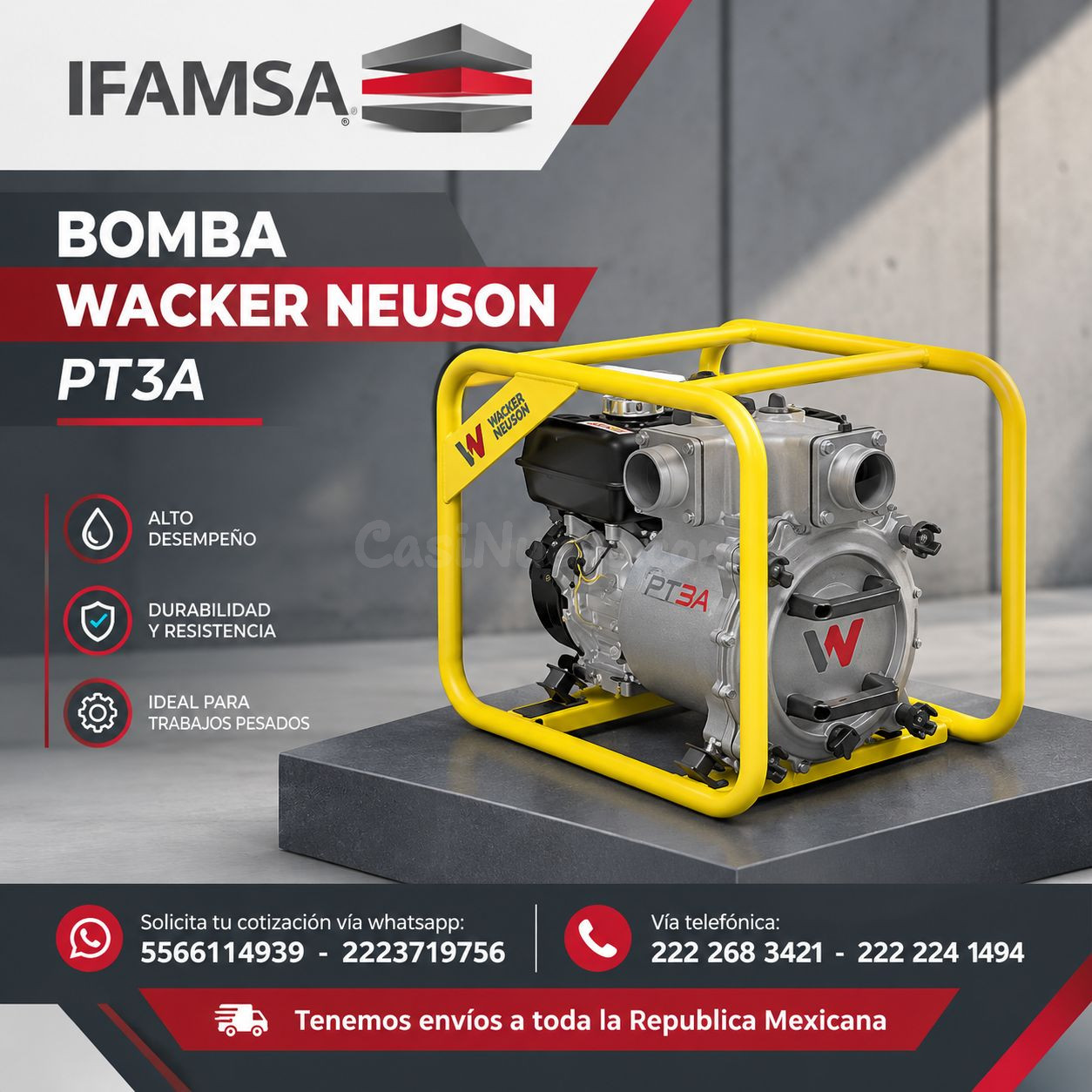 WACKER NEUSON PT3A BOMBA