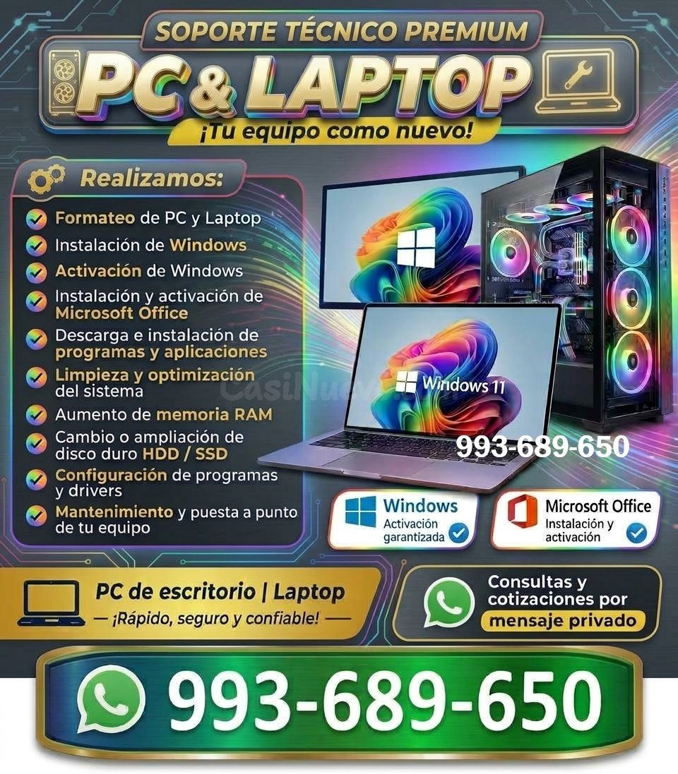 Servicio Técnico Premium PC y Laptop