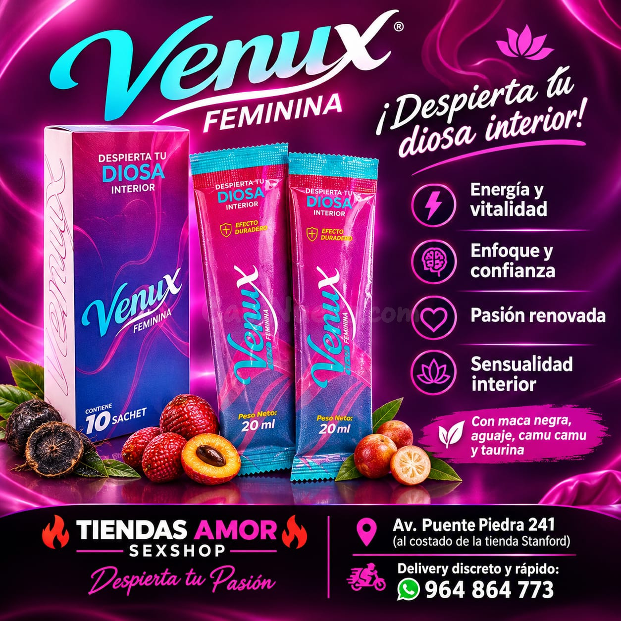 VENUX –DESPIERTA TU APETITO SEXUAL/ 969 889 888/Sexshop tien