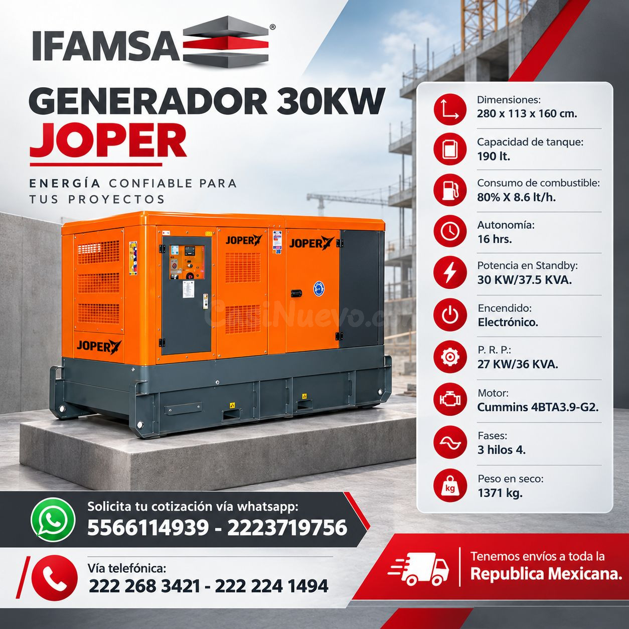 30KW JOPER IFAMSA GENERADOR