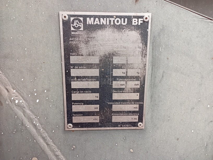 PLATAFORMA ELEVADORA MANITOU BF 120 AE ELECTRICA. - foto 5