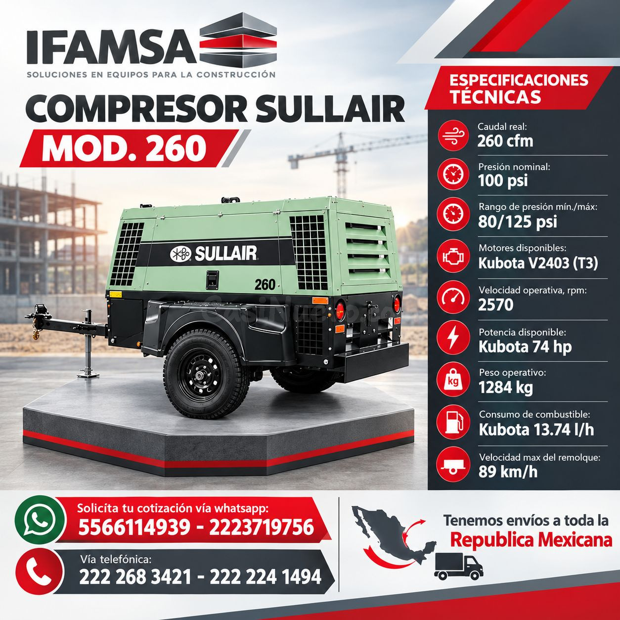 MODELO CFM 260 COMPRESOR SULLIAR