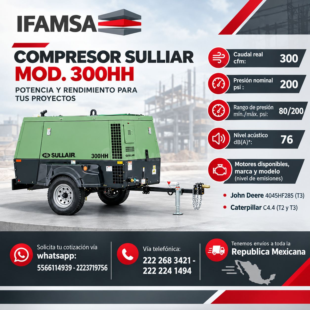 MODELO 300HH COMPRESOR SULLIAR