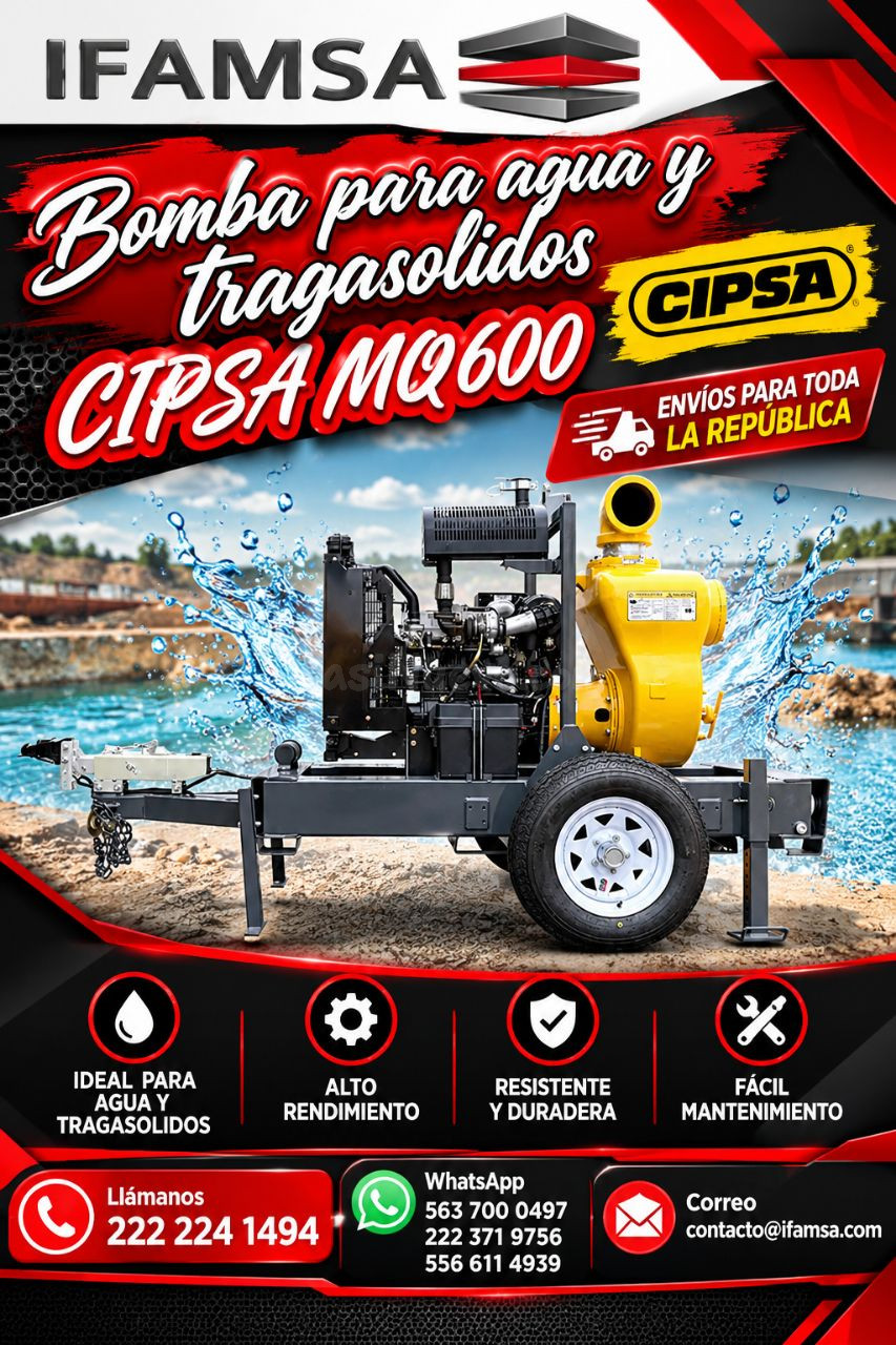 Bomba CIPSA MQ600 agua y sólidos