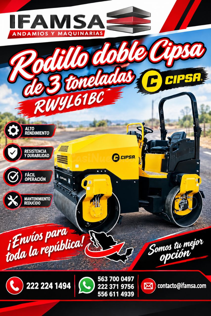 Rodillo compactador Cipsa 3 toneladas