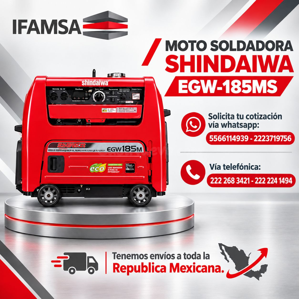 EGW-185MS  MOTO SOLDADORA SHINDAIWA