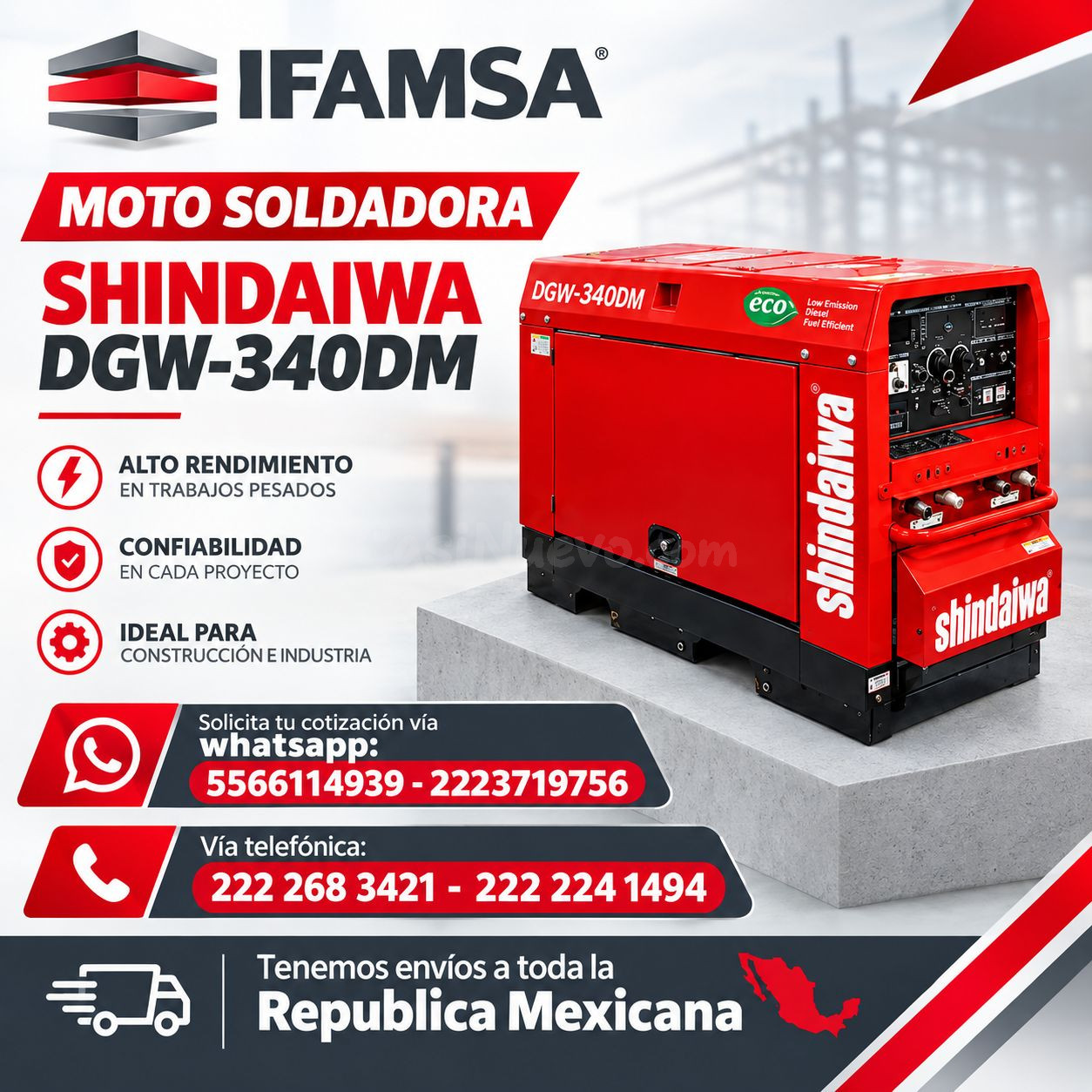 MODELO DGW-340DM MOTO SOLDADORA SHINDAIWA