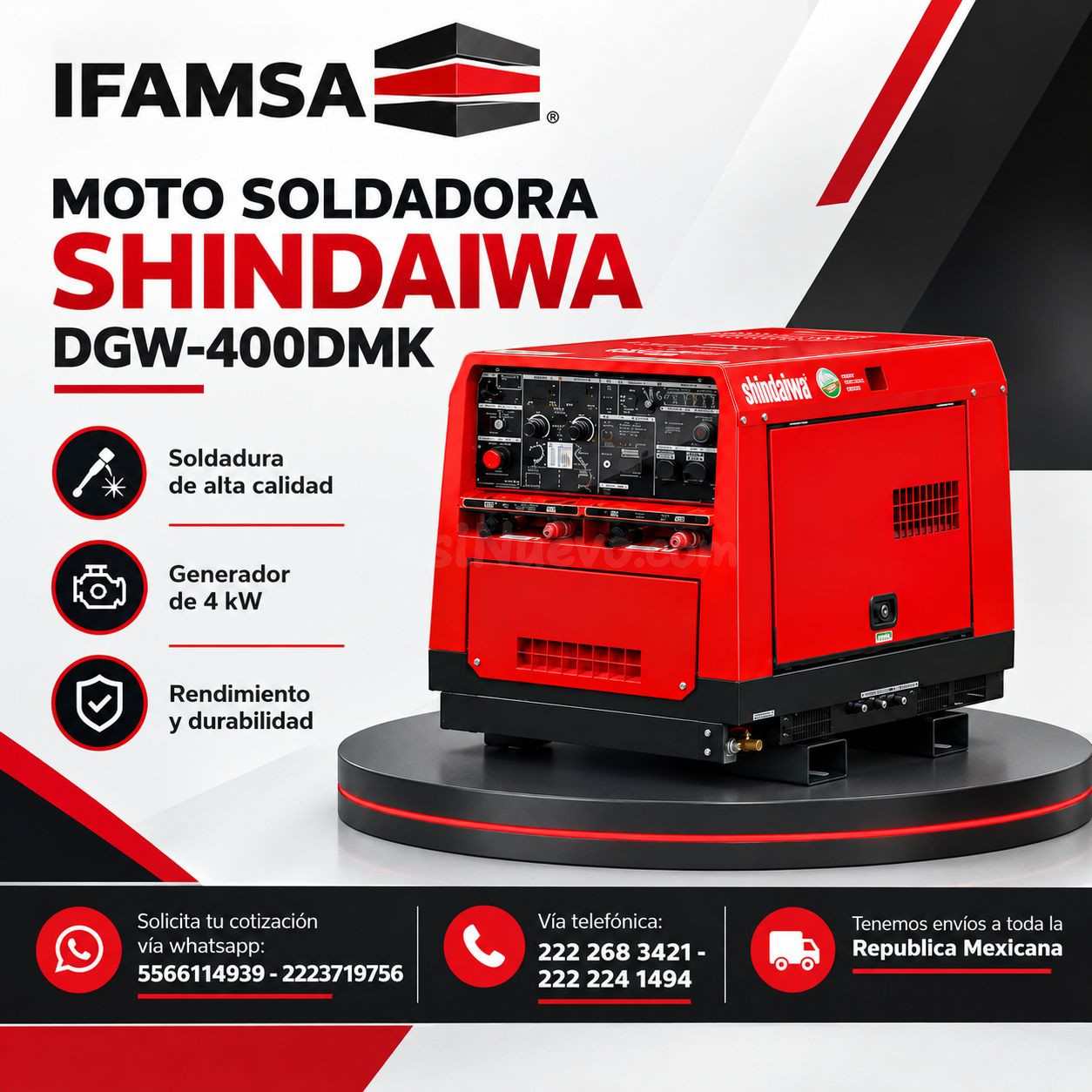 MODELO DGW-400DMK SHINDAIWA   MOTO SOLDADORA
