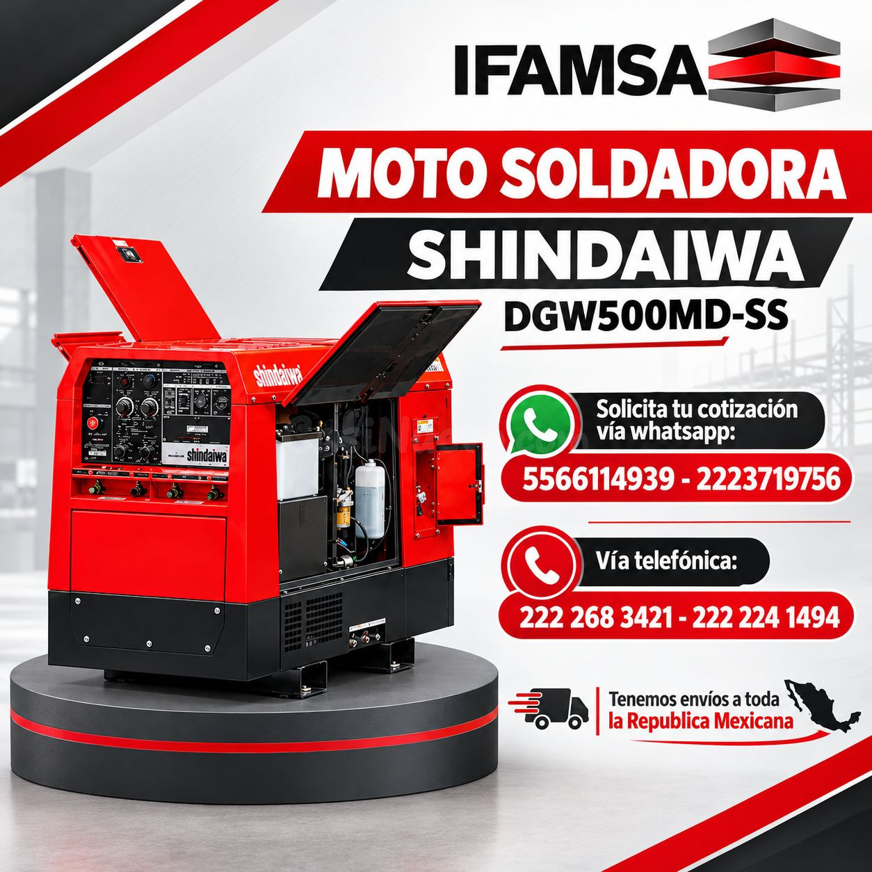 MOTO SOLDADORA SHINDAIWA MODELO DGW500MD-SS