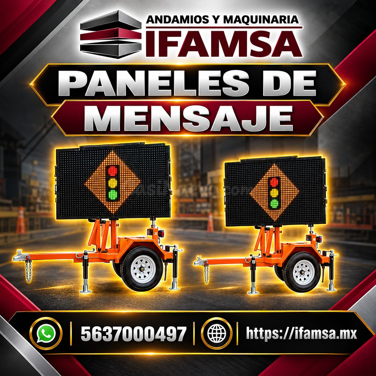 Paneles de Mensaje Portátiles LED