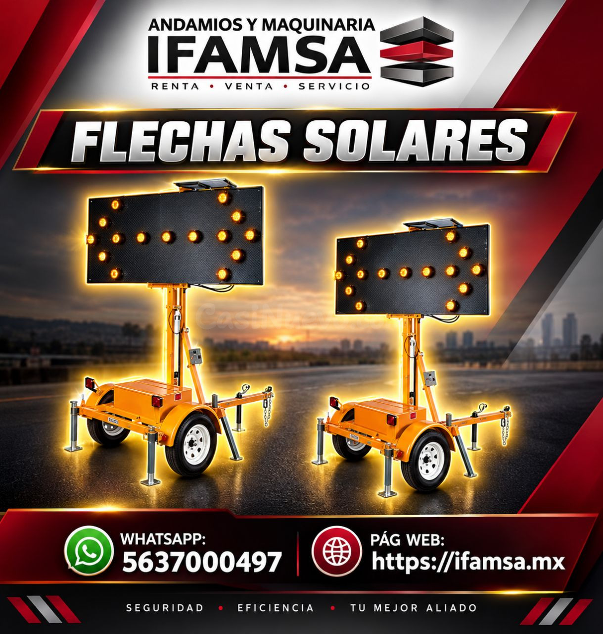 Flechas solares portátiles de emergencia