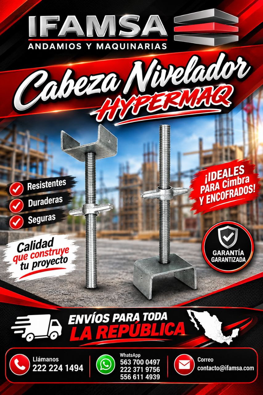 Cabezas niveladoras Hypermaq para andamios