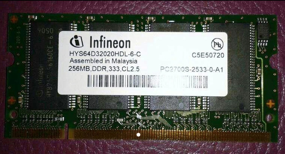 MEMORIA RAM PORTÁTIL 256 MB DDR 333