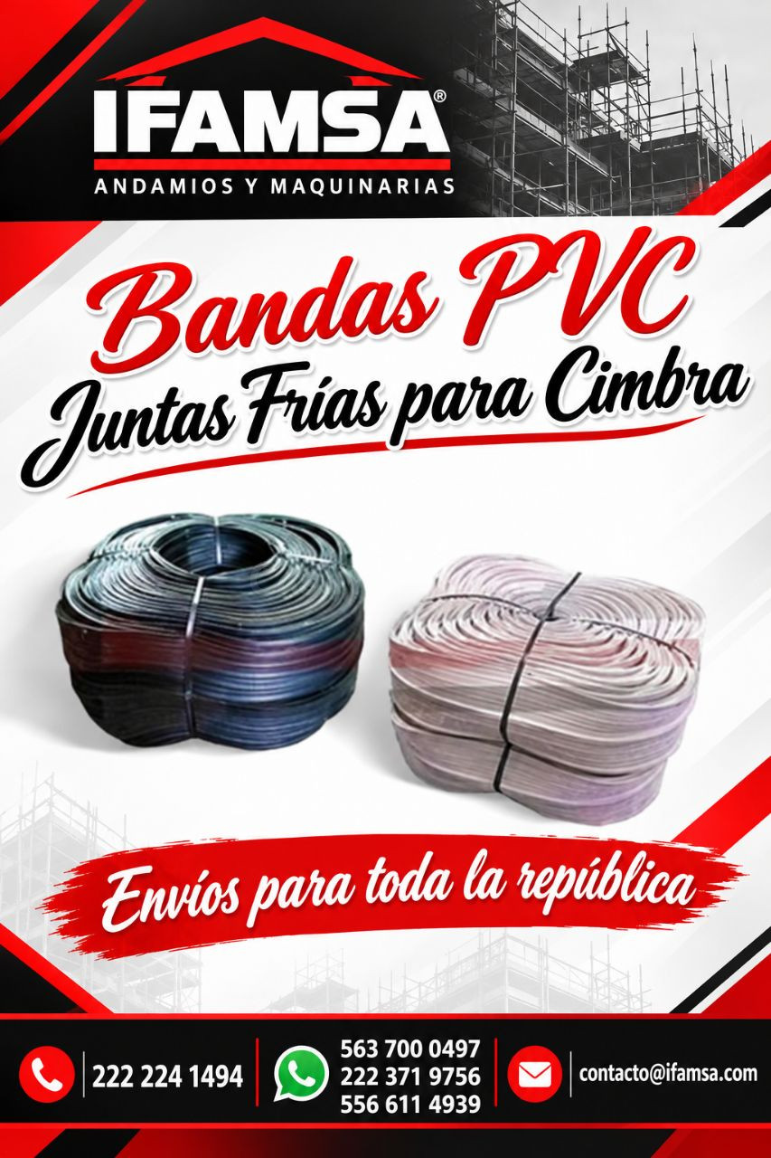 Juntas frías PVC para cimbra