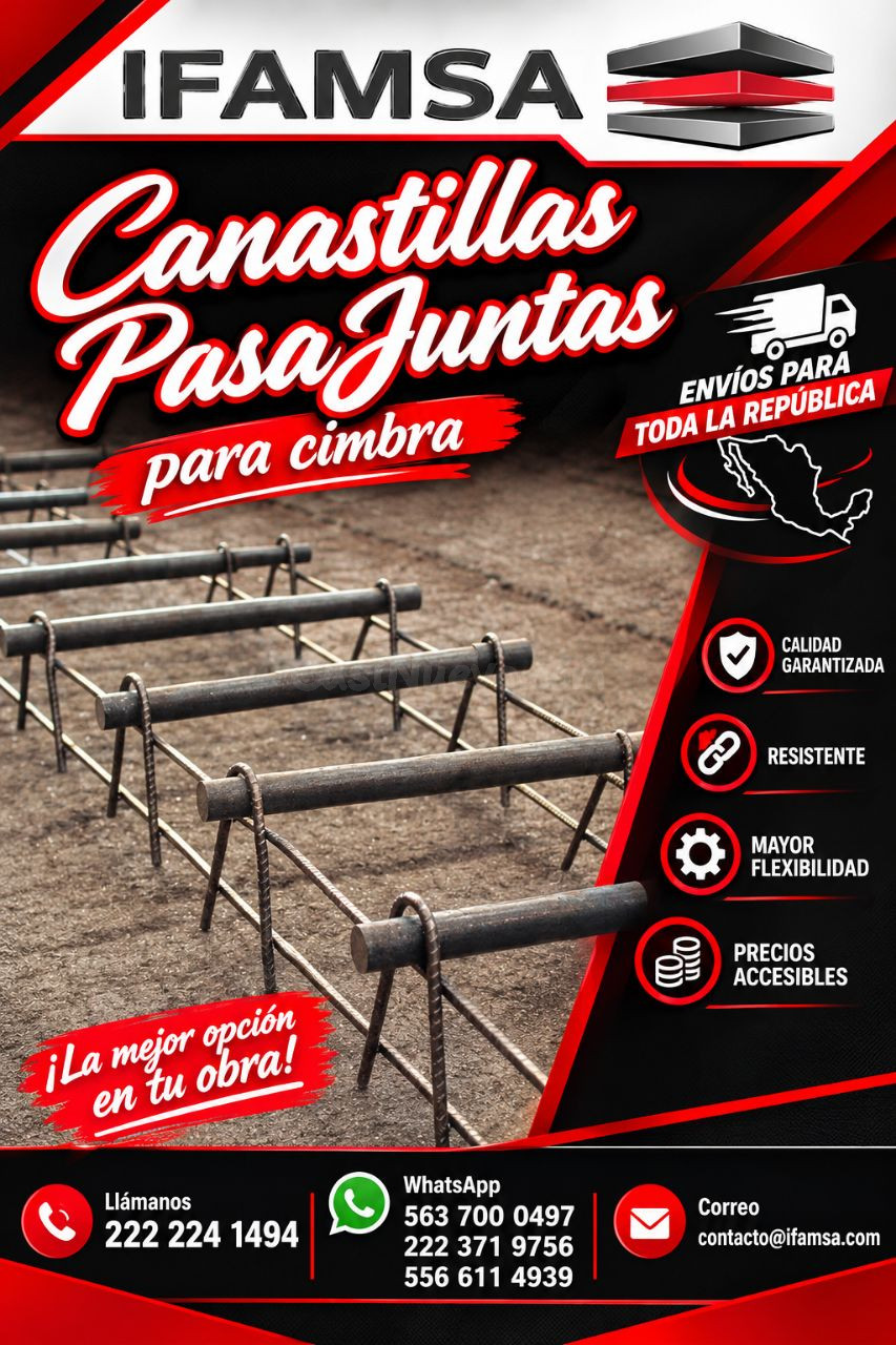 Estructuras metálicas para cimbra Canastillas PasaJuntas