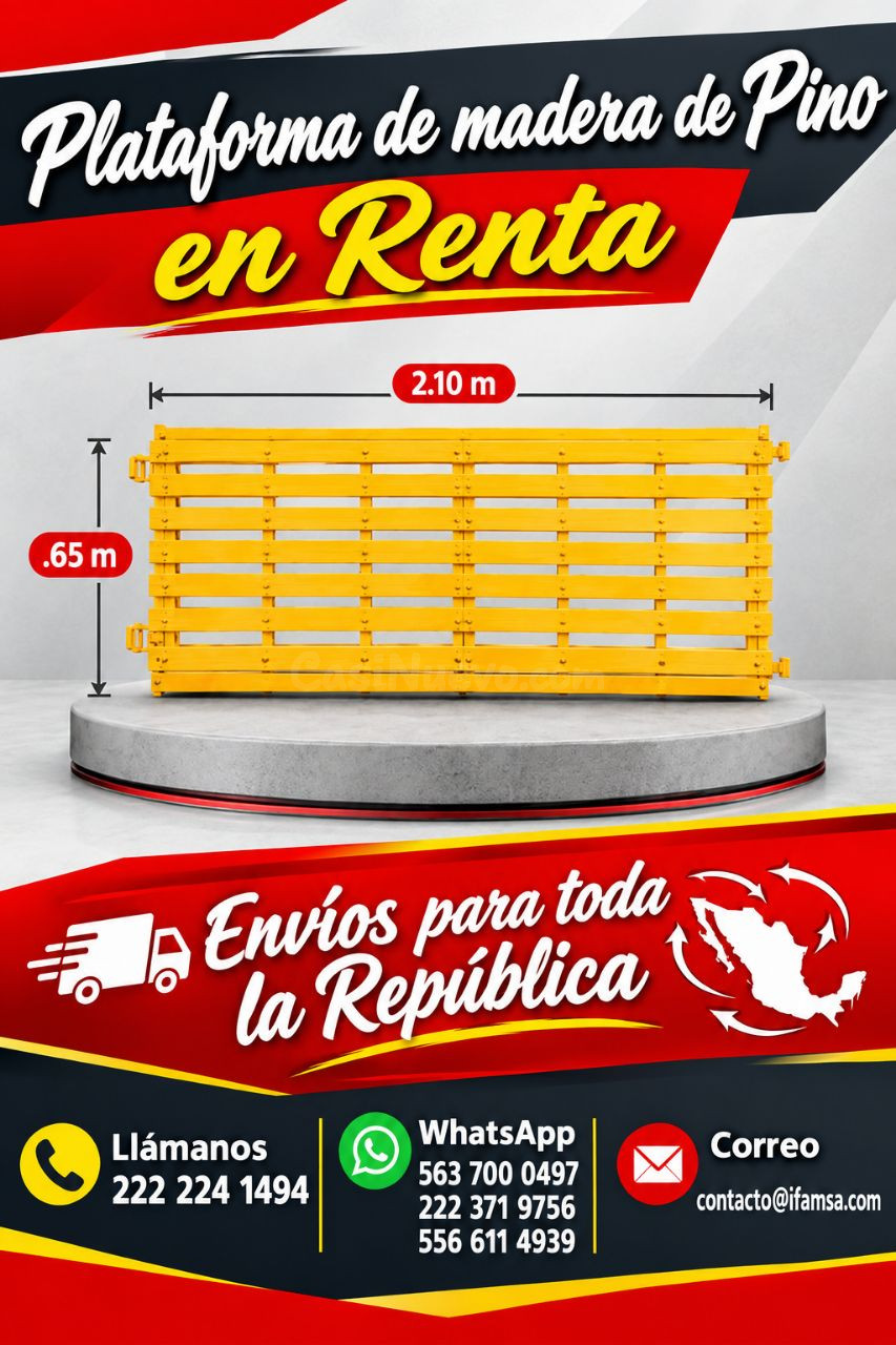 Plataforma de madera de pino para alquiler