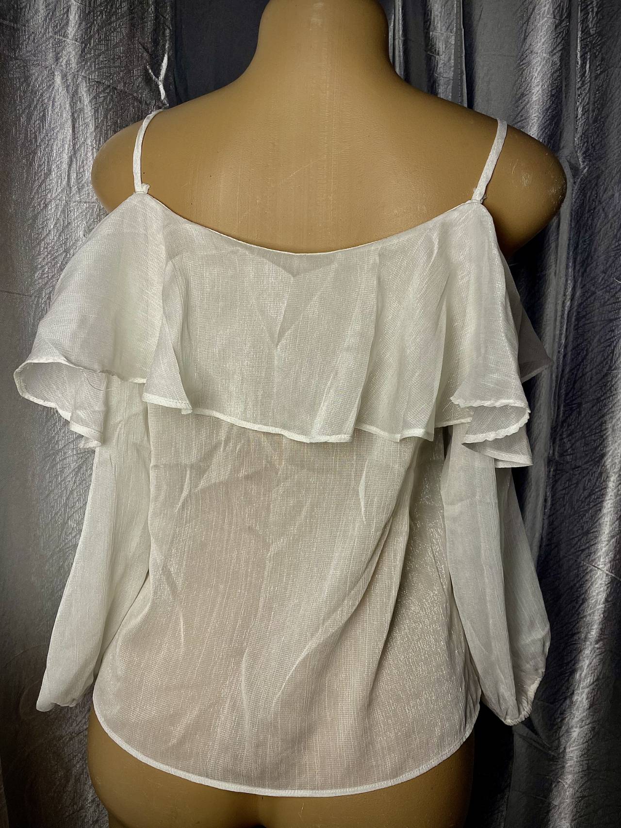 Blouse épaules Dénudées à Volants — image3