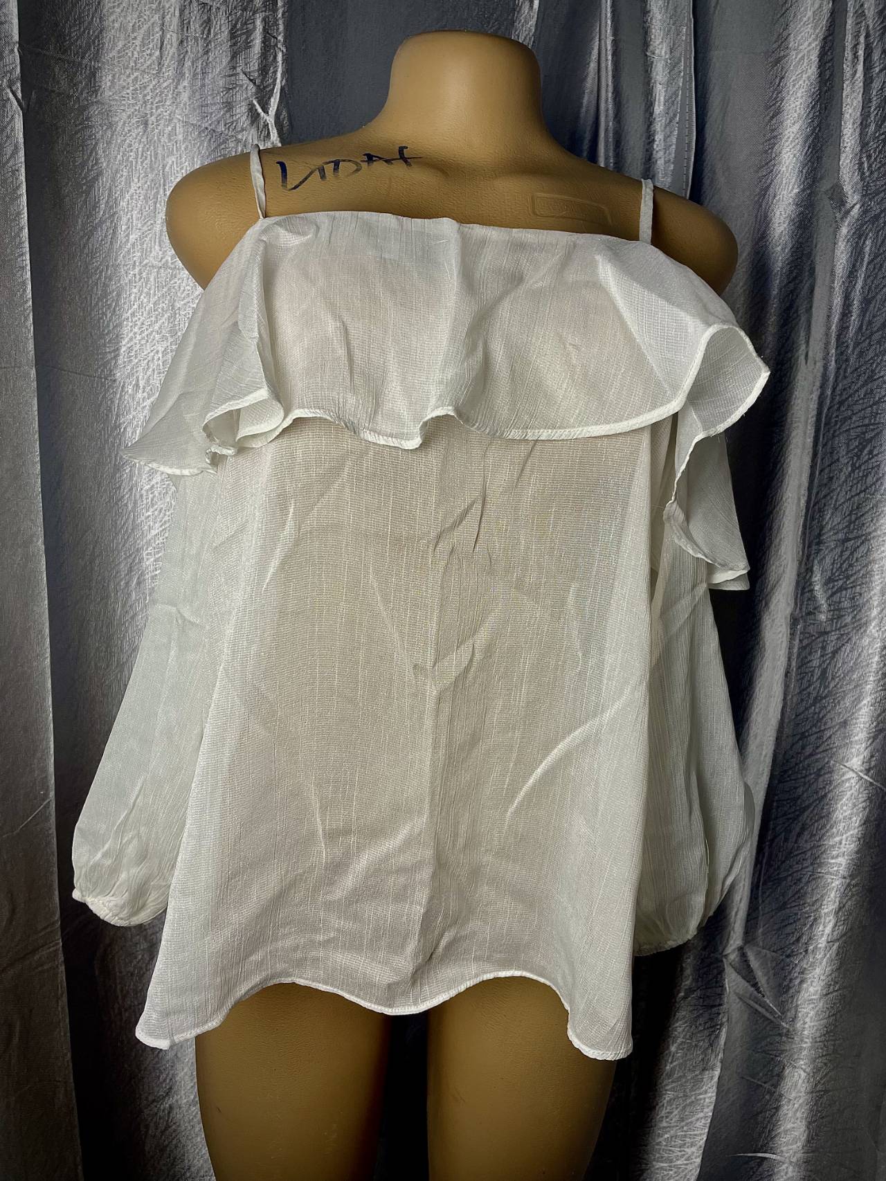 Blouse épaules Dénudées à Volants — image principale