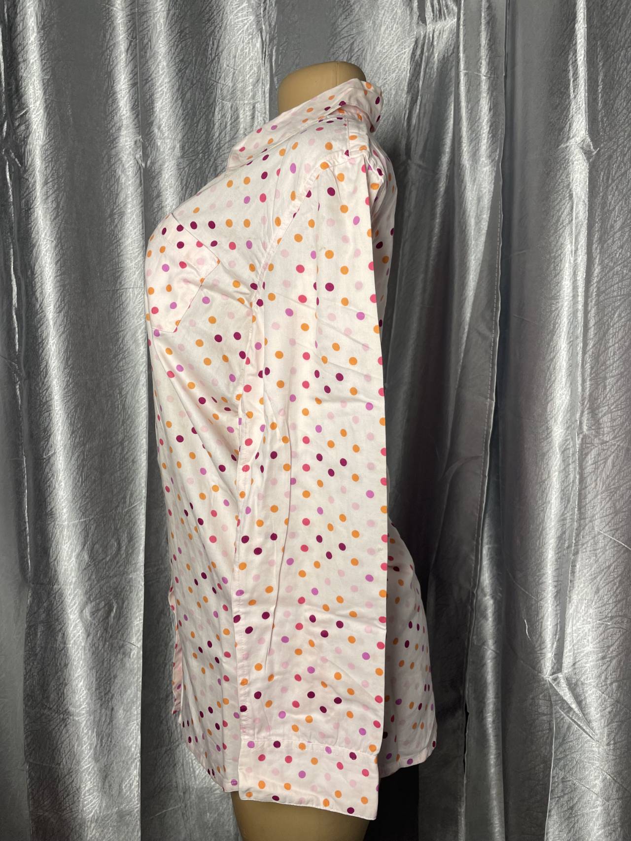Chemise Longue à Pois Multicolores — image1