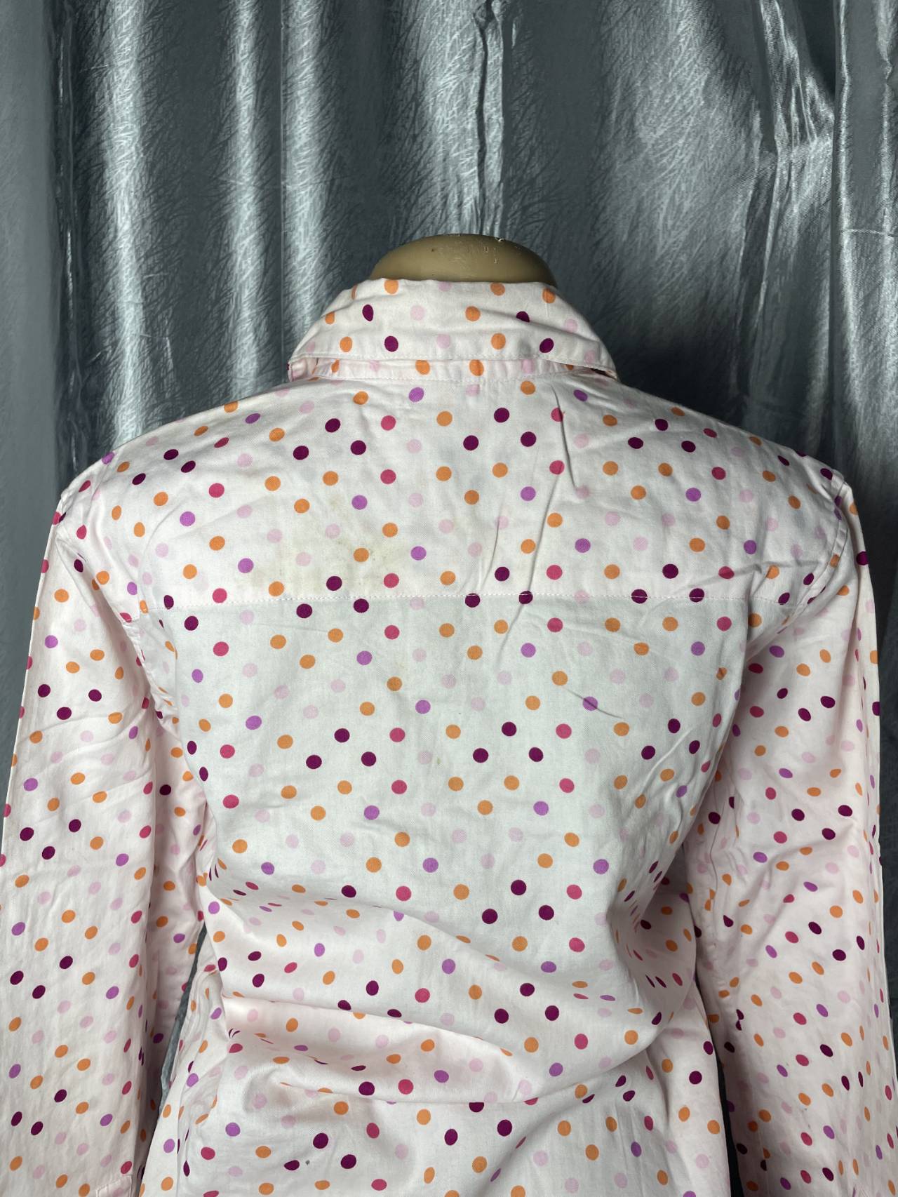 Chemise Longue à Pois Multicolores — image3