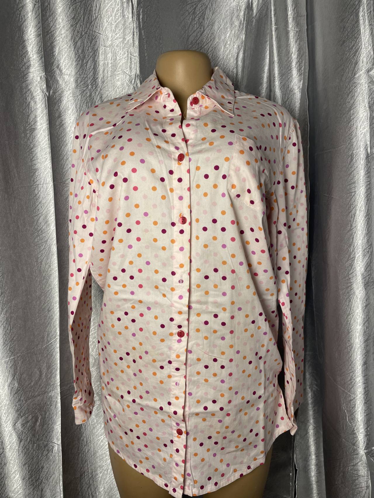 Chemise Longue à Pois Multicolores — image principale