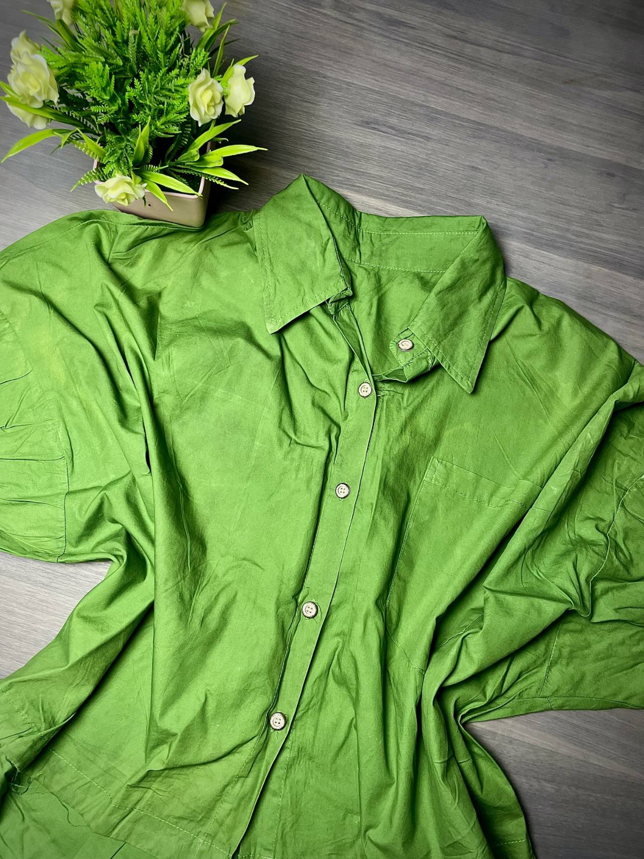 Chemise Oversize à Manches Courtes — image1