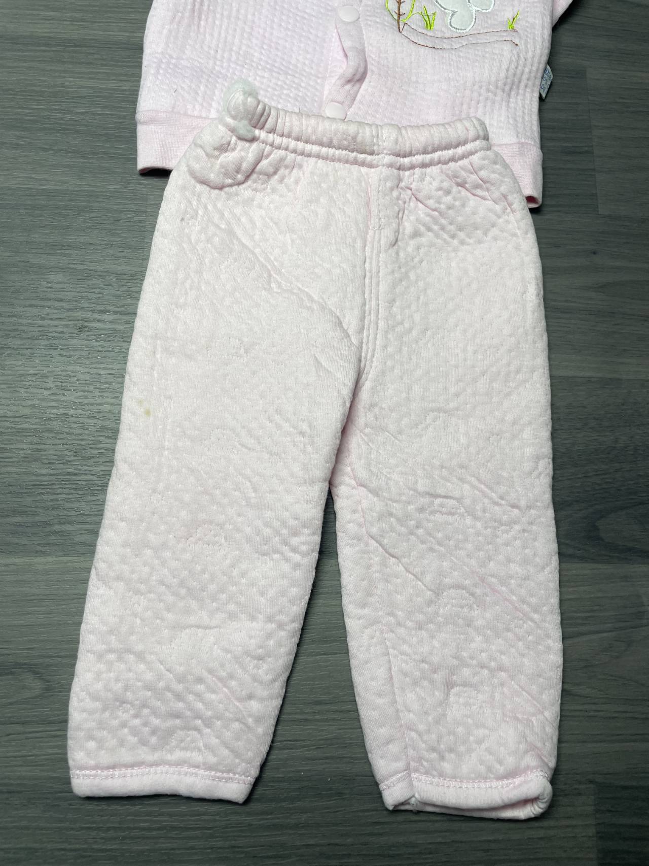 Ensemble Bébé Matelassé 2 Pièces Avec Ourson – Doux Et Chaud — image3