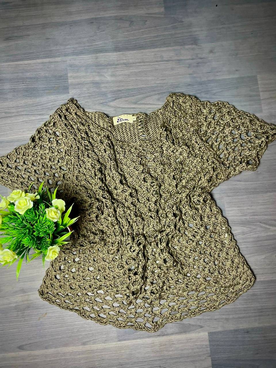 Gilet Ajouré En Maille Etam – Manches Courtes — image principale