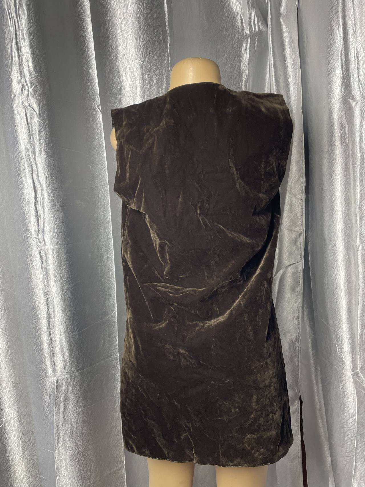 Gilet Long Sans Manches En Velours Brodé — image2