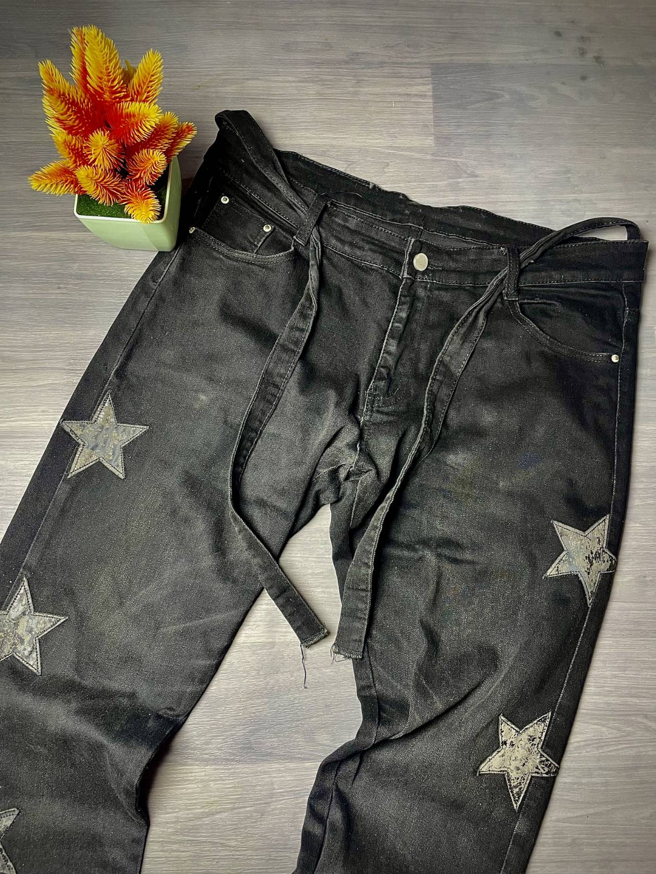 Jean à étoiles Avec Ceinture Intégrée — image1