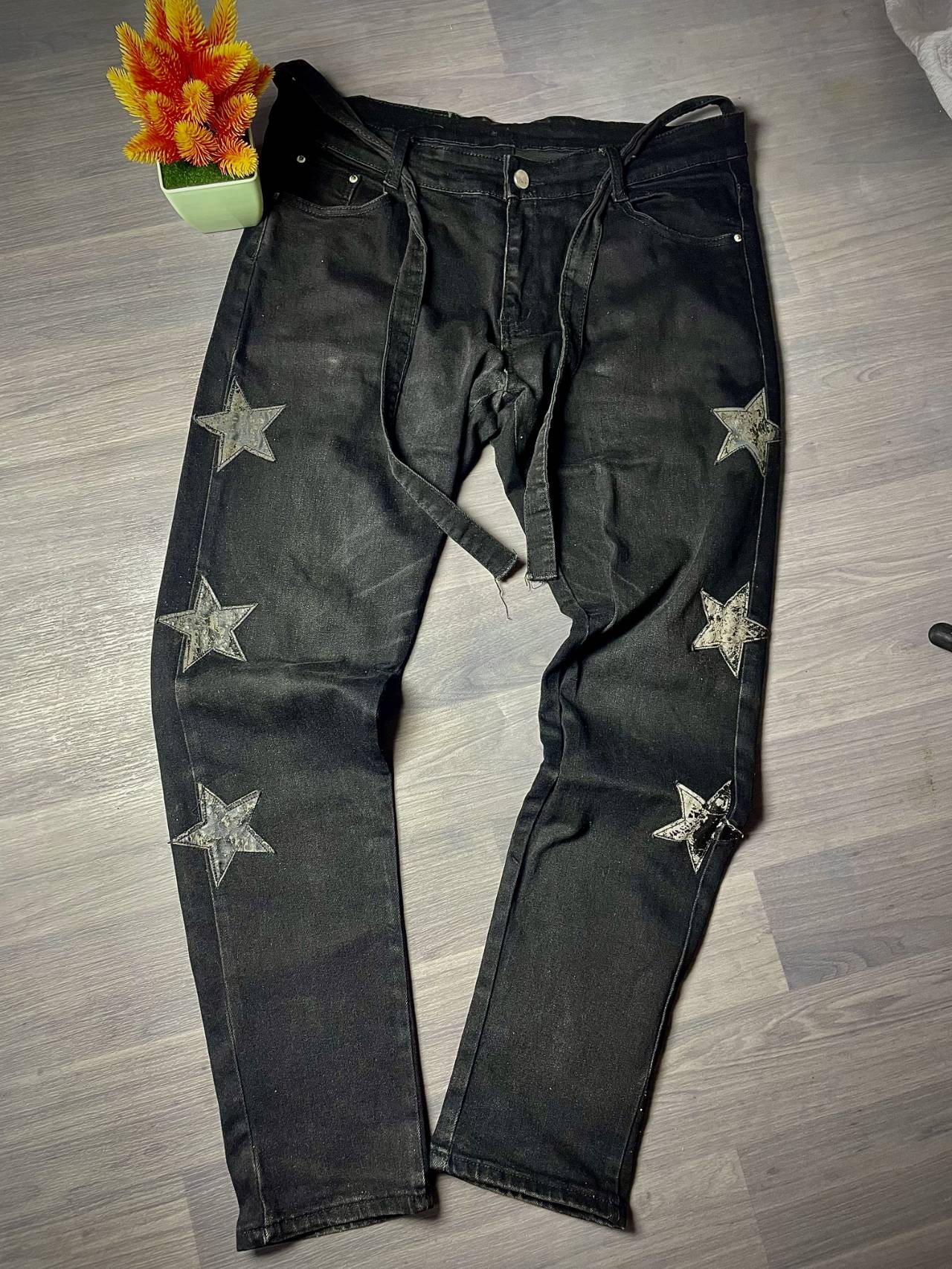 Jean à étoiles Avec Ceinture Intégrée — image principale